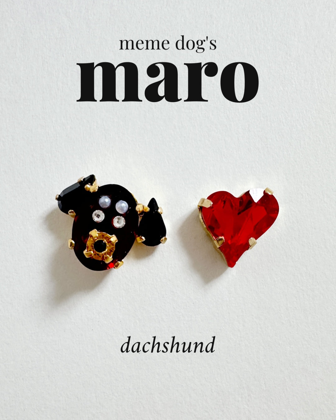 【イヤリング】meme dogs maro