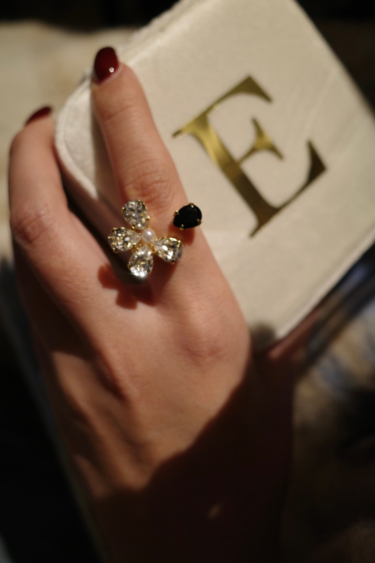 falling petal ring