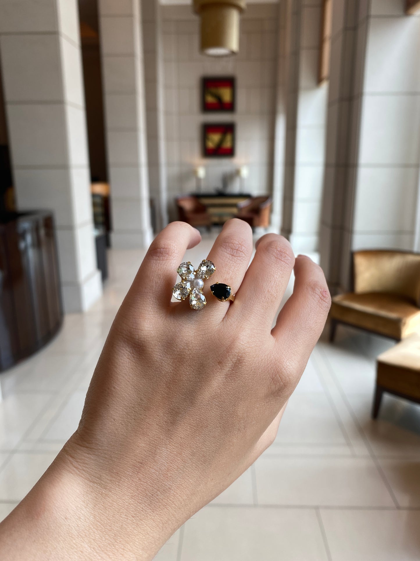 falling petal ring