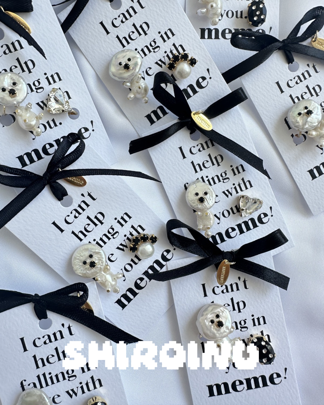 SHIROINU Pearl Puppy Earrings