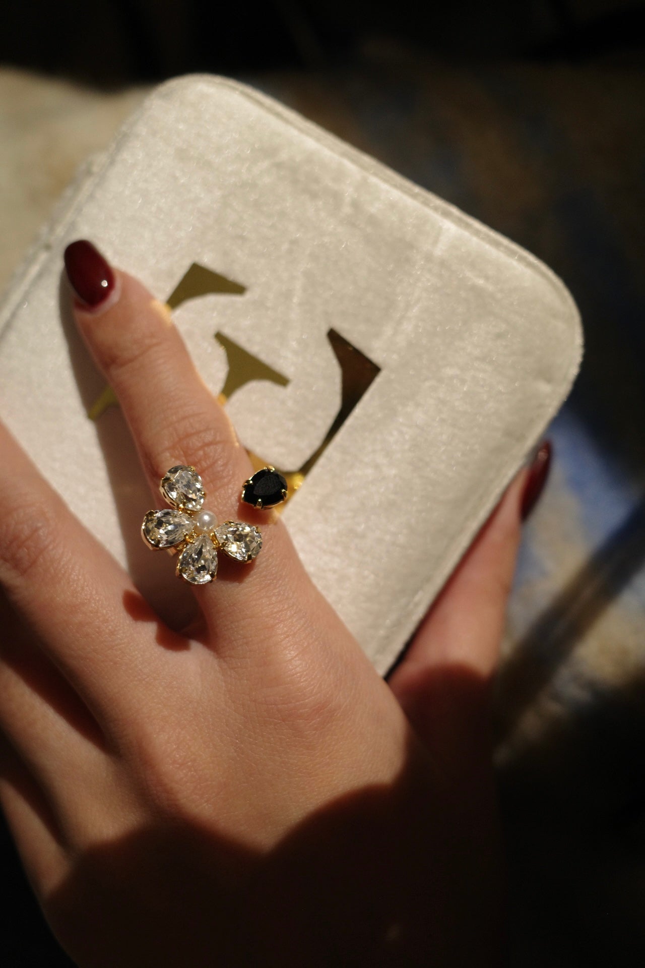 falling petal ring
